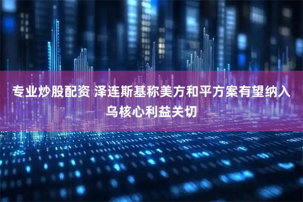 专业炒股配资 泽连斯基称美方和平方案有望纳入乌核心利益关切